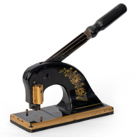 Heavy and Large Cast Iron Printers Stamp (c.1880)