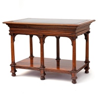 Howard & Sons Rosewood Gothic Revival Library or Display Table