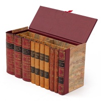 Faux Correspondence Box in the Form of a Row of Library Books