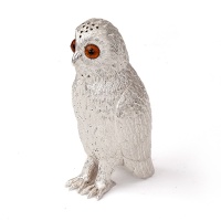 Novelty Silver Plate Owl Pepper or Salt Dispenser