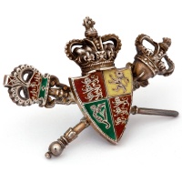 Charming Victorian Silver and Enamel Articulated Brooch