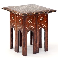 Antique Miniature Folding Base Sheesham Wood Hoshiarpur Table
