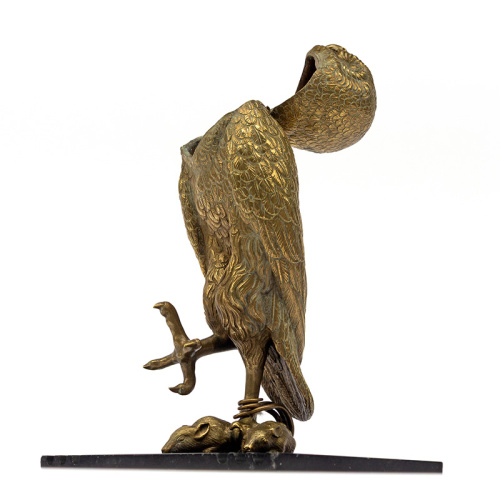 Art Deco Brass Owl Pen Holder/Paper Weight (c.1920)