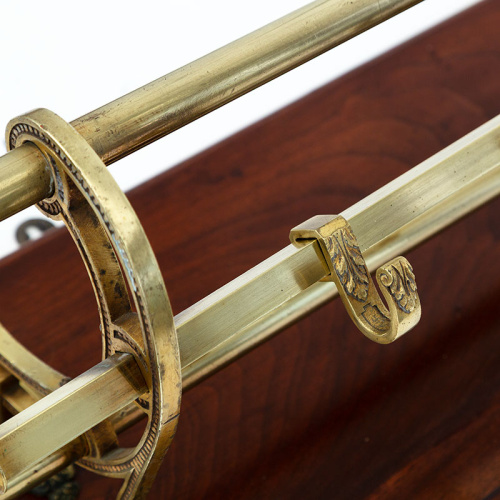 Chunky Bass Coat Rack with Beautifully Cast Mounting Plates and Acorn Finials