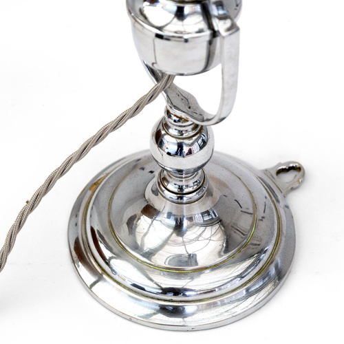 Exceptional Quality Nickel Plated Ship's Adjustable Gimbal Lamp (c.1910)