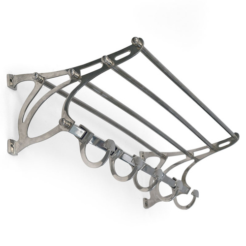 Deco Style French Nickel Plated Coat and Hat Rack (c.1930)