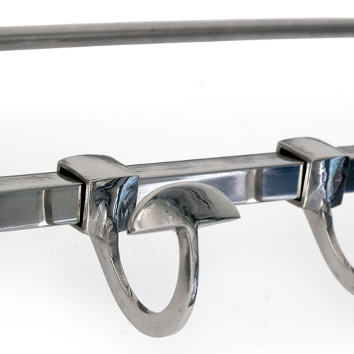 Deco Style French Nickel Plated Coat and Hat Rack (c.1930)