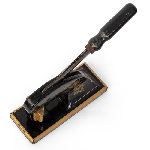 Heavy and Large Cast Iron Printers Stamp (c.1880)