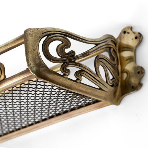 Rare Art Nouveau Style Original Brass Pullman Luggage Rack