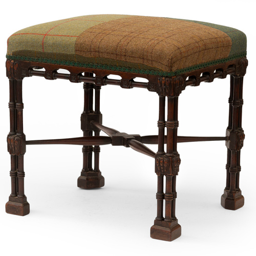 In the Manner of Thomas Chippendale Mahogany Cluster Column Stool