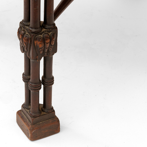In the Manner of Thomas Chippendale Mahogany Cluster Column Stool