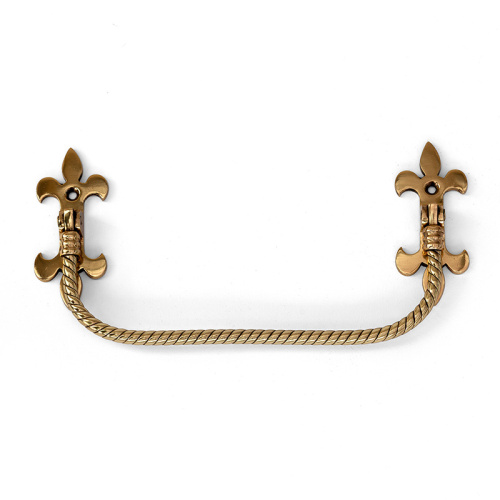 Two Pairs of Brass Barleytwist Gothic Pew End Rails (Towel Rails)