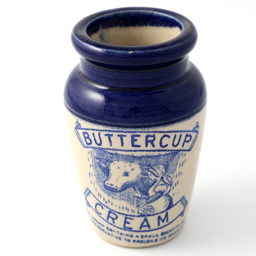 Antique Glazed Stoneware Cream Pot